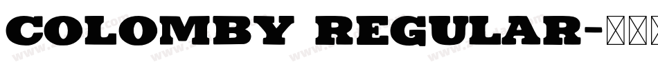 Colomby Regular字体转换